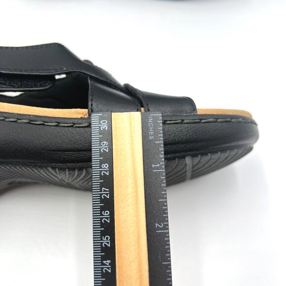 8.5N 8.5 NARROW WIDTH Clarks Womens Black Comfort Sandals Shoes. - Picture 14 of 14